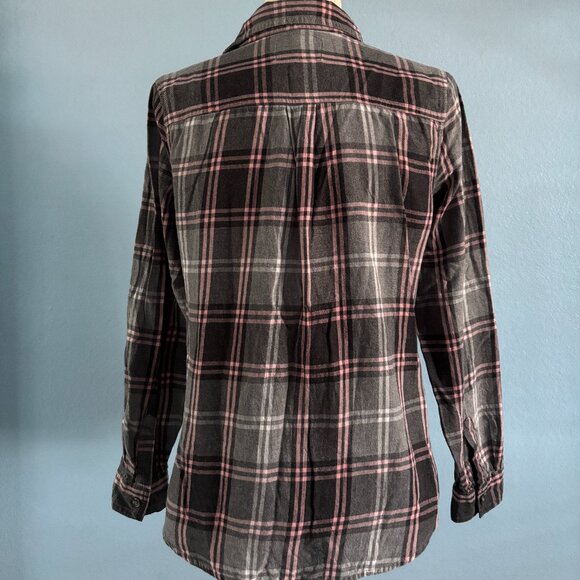 Plaid Flannel Shirt - Buttons - Pockets - Size Small Petite - Old Navy - Picture 3 of 4